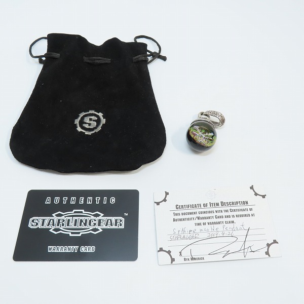 実際に弊社で買取させて頂いた【ギャラ付き】STARLINGEAR/スターリンギア スピットファイア マーブルペンダントの画像 6枚目