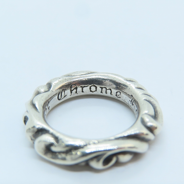 実際に弊社で買取させて頂いたCHROME HEARTS/クロムハーツ スクロールバンドリング 6.5号の画像 6枚目