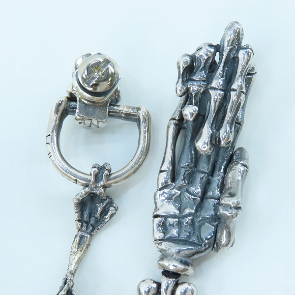 実際に弊社で買取させて頂いたNECROMANCE/ネクロマンス ボーンハンドwリングウォレットチェーン＋ウォレットリングwスカルの画像 2枚目