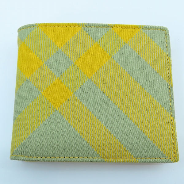 実際に弊社で買取させて頂いたBURBERRY/バーバリー チェック レザー 二つ折り財布