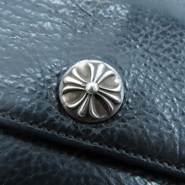 実際に弊社で買取させて頂いたCHROME HEARTS/クロムハーツ JUDY ジュディ ヘビーレザー ロングウォレット クロスボタンの画像 5枚目