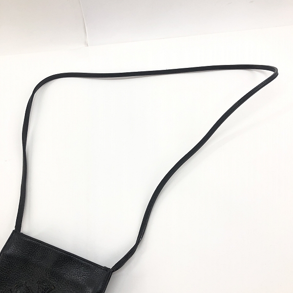 実際に弊社で買取させて頂いたCHROME HEARTS/クロムハーツ SQ PKT 3CEME CRS スクエアポケット 3セメタリークロスパッチ レザーショルダーバッグの画像 3枚目