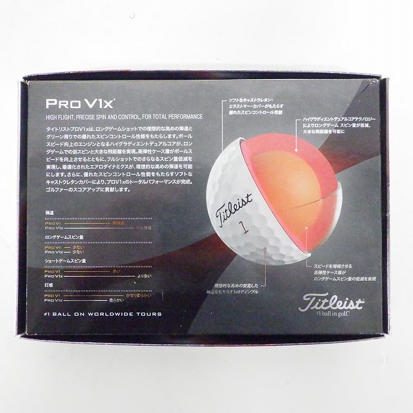 実際に弊社で買取させて頂いた【未使用】Titleist/タイトリスト PRO V1x ゴルフボール ホワイト 1ダースの画像 4枚目