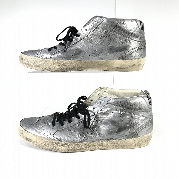 実際に弊社で買取させて頂いたGOLDEN GOOSE DELUXE BRAND/ゴールデングースデラックスブランド SILVER スニーカー 44の画像 3枚目