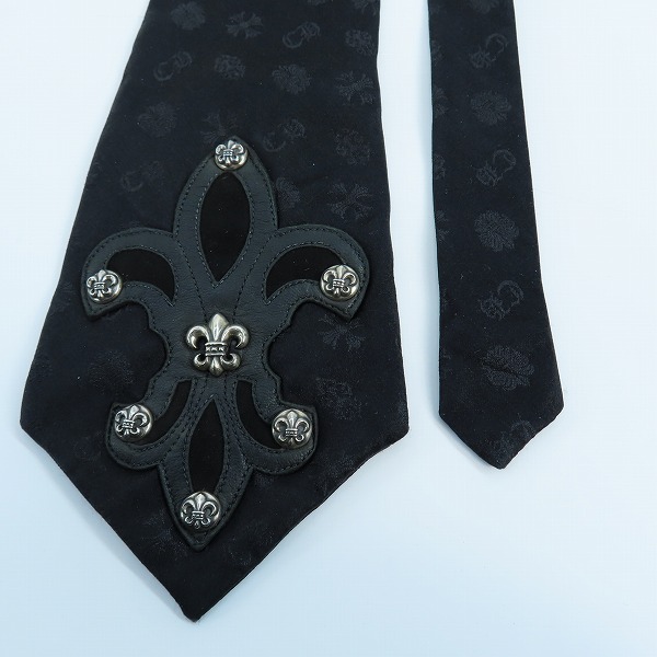 実際に弊社で買取させて頂いたCHROME HEARTS/クロムハーツ BSフレア モノグラム ネクタイの画像 2枚目