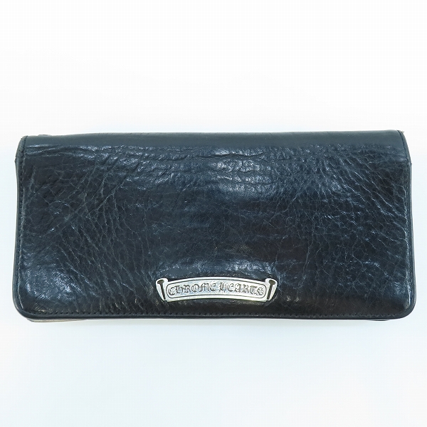 実際に弊社で買取させて頂いたCHROME HEARTS/クロムハーツ シングルフォールド ロングウォレット/長財布 チップスコーナーの画像 1枚目