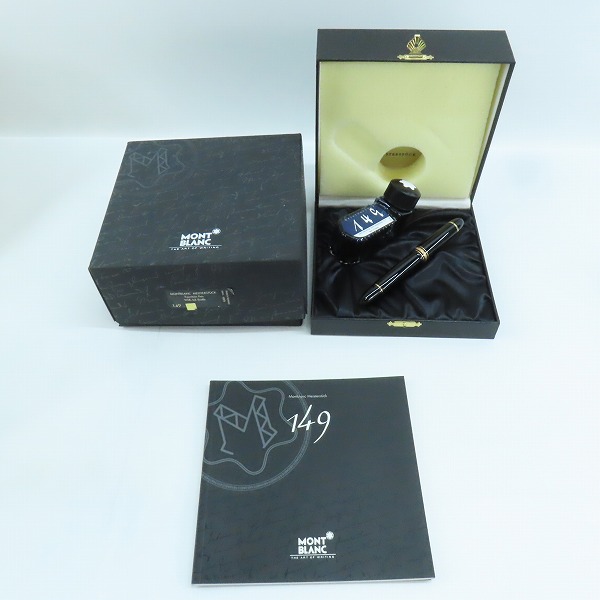実際に弊社で買取させて頂いたMONTBLANC/モンブラン マイスターシュテュック 149 万年筆 ペン先刻印18K 750インクボトル付きの画像 9枚目