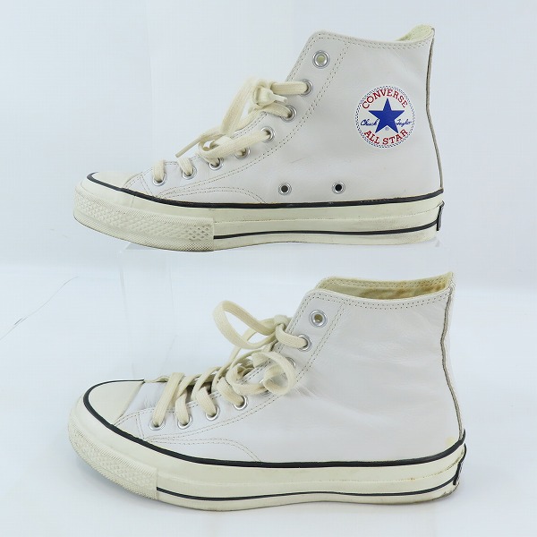実際に弊社で買取させて頂いたCONVERSE/コンバース ADDICT/アディクト CHUCK TAYLOR/チャックテイラー レザー スニーカー/26.5の画像 3枚目