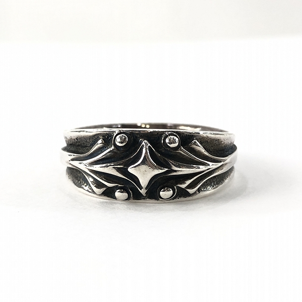 実際に弊社で買取させて頂いたBill Wall Leather/BWL/ビルウォールレザー クロス リング/21.5号の画像 1枚目