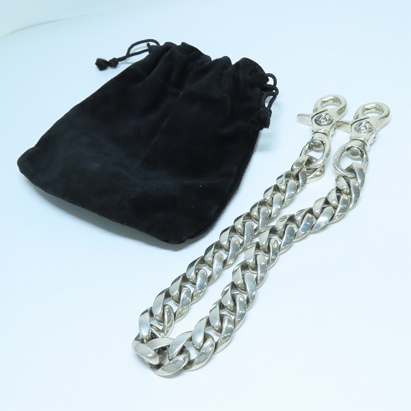実際に弊社で買取させて頂いたCHROME HEARTS/クロムハーツ 2クリップショートクラシック ウォレットチェーンの画像 7枚目