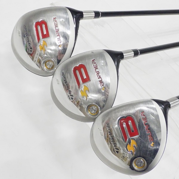 実際に弊社で買取させて頂いたTaylorMade/テーラーメイド BURNER/バーナー フェアウェイウッド 3w/15°,5w/18°,7w/21° 3本セット FLEX:S HC付き