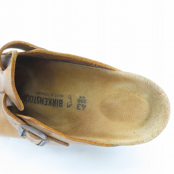 実際に弊社で買取させて頂いたBIRKEN STOCK/ビルケンシュトック 本革 レザー ブラウン系 43の画像 4枚目