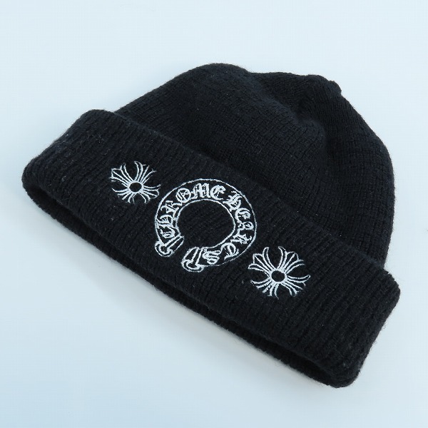 実際に弊社で買取させて頂いたCHROME HEARTS/クロムハーツ CHプラス ホースシュー刺繍 ニットキャップ 2238-304-4101