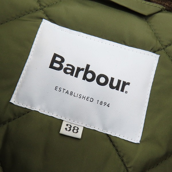 実際に弊社で買取させて頂いたBarbour/バブアー BURGHLEY キルティング ナイロンジャケット 2102382/38の画像 2枚目