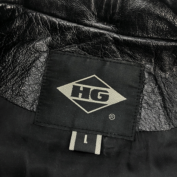 実際に弊社で買取させて頂いたHYSTERIC GRAMOUR/ヒステリックグラマー ピッグレザー リブブルゾン/レザージャケット 4LB-1283/Lの画像 2枚目