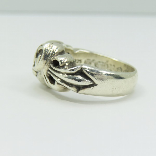 実際に弊社で買取させて頂いたCHROME HEARTS/クロムハーツ フローラルクロスハートリング 18号の画像 2枚目