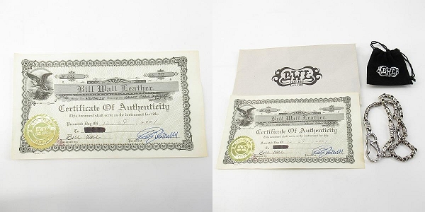 実際に弊社で買取させて頂いた【ギャラ付き】Bill Wall Leather/BWL/ビルウォールレザー ミッドスター ウォレットチェーンの画像 9枚目