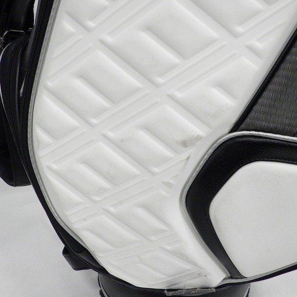 実際に弊社で買取させて頂いたHONMA/ホンマ ゴルフ 4分割キャディバッグ ホワイトｘブラックｘグレーの画像 5枚目