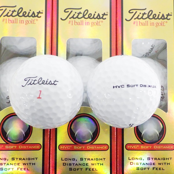 実際に弊社で買取させて頂いた【未使用】Titleist/タイトリスト HVC SOFT DISTANCE ゴルフボール ホワイト 1ダース の画像 1枚目