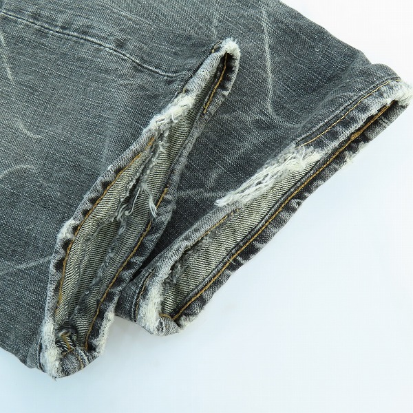 実際に弊社で買取させて頂いたHYSTERIC GLAMOUR/ヒステリックグラマー NOBU加工/ストレート デニムパンツ 0293AP09/34の画像 8枚目