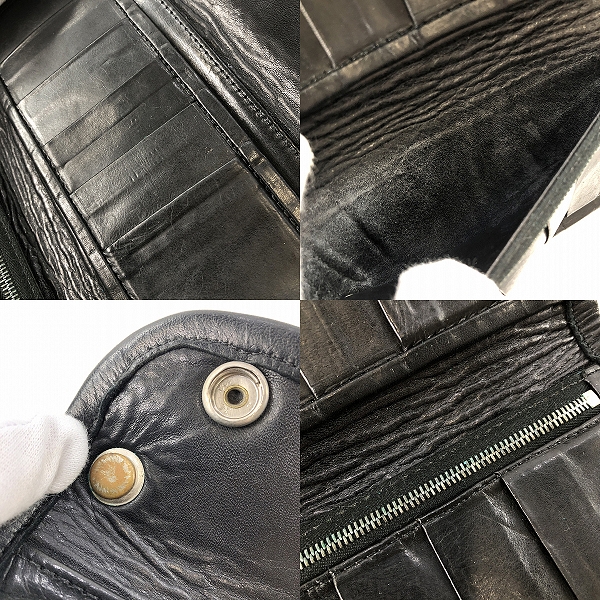 実際に弊社で買取させて頂いたBill Wall Leather/BWL/ビルウォールレザー コンチョボタン ロングウォレット w/ウォレットリングの画像 9枚目