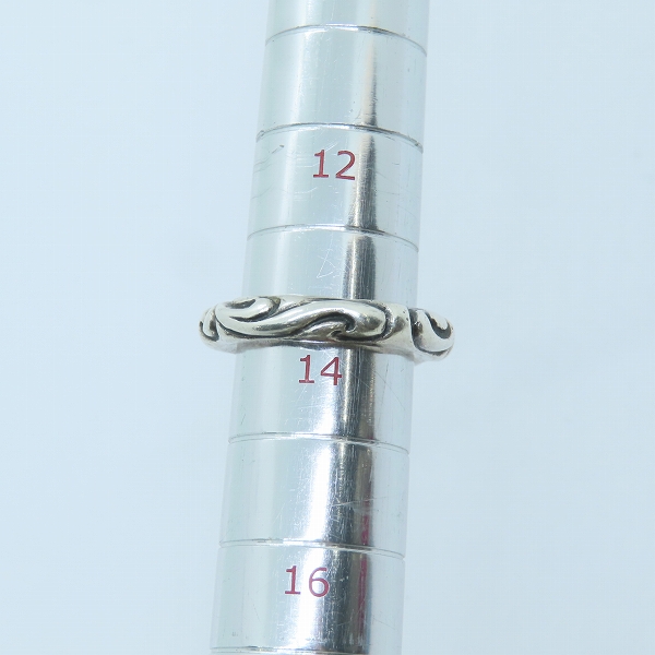 実際に弊社で買取させて頂いたCHROME HEARTS/クロムハーツ スクロールバンドリング 14号の画像 9枚目