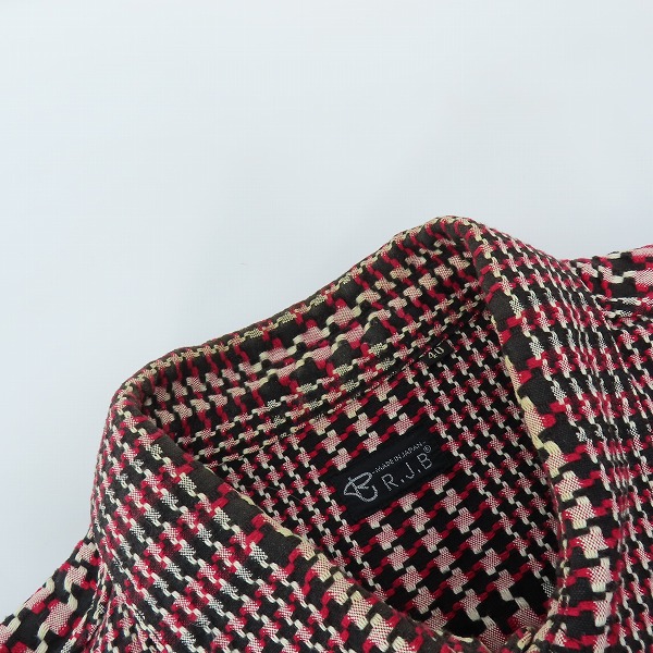 実際に弊社で買取させて頂いたRJB FLAT HEAD/フラットヘッド グレンチェック ネルシャツ/40の画像 5枚目