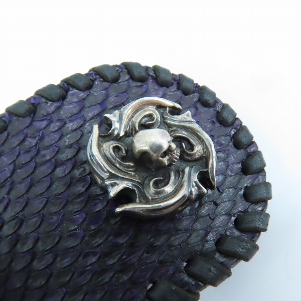 実際に弊社で買取させて頂いたF.A.L/エフエーエル パイソン レザーブレスレットの画像 8枚目