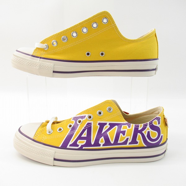 実際に弊社で買取させて頂いた【未使用】CONVERSE/コンバース ALL STAR NBA OX LAL オールスター レイカーズ 1SD539 28.0の画像 3枚目
