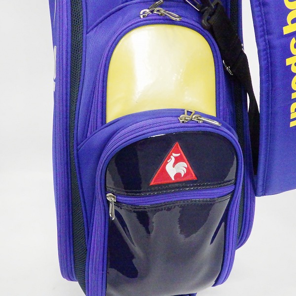 実際に弊社で買取させて頂いたle coq sportif/ルコックスポルティフ QQBPJJ08 9型 6分割キャディバッグ ブルーｘイエローの画像 6枚目