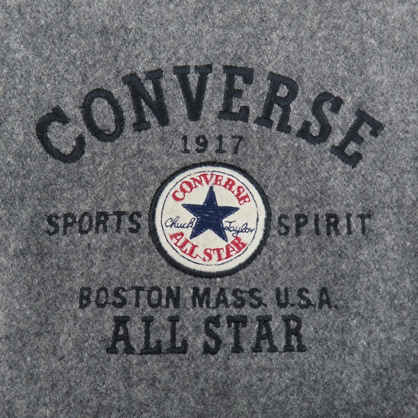 実際に弊社で買取させて頂いたCONVERSE/コンバース オールスター刺繍 90sヴィンテージ 袖革スタジャン/Lの画像 5枚目