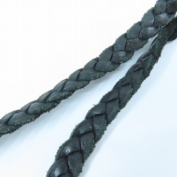 実際に弊社で買取させて頂いたBWL/ビルウォールレザー  ラージフィッシュフック w/オニキス Tバー w/ストーンレザーブレイド ミュージシャンネックレスの画像 5枚目