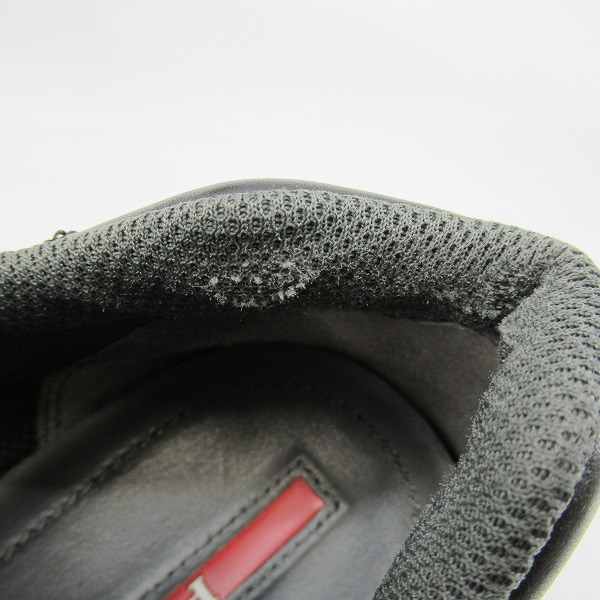 実際に弊社で買取させて頂いたPRADA SPORT/プラダスポーツ レザー ナイロン スニーカー/シューズ ブラック 4E 3156/10の画像 7枚目