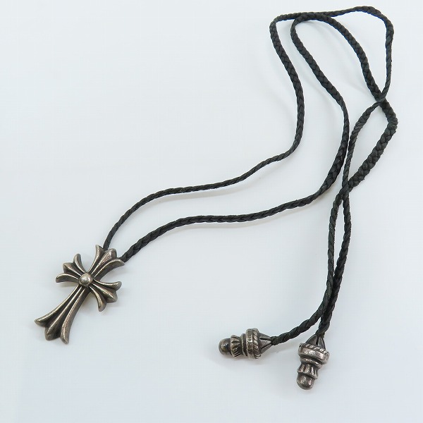 実際に弊社で買取させて頂いたCHROME HEARTS/クロムハーツ スモールCHクロスペンダントw/レザーブレードの画像 7枚目