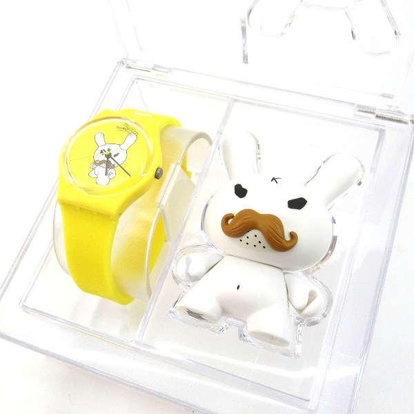 実際に弊社で買取させて頂いたKIDROBOT/キッドロボット Swatch/スウォッチ KOZIK フィギュア付き クオーツ腕時計【動作未確認】