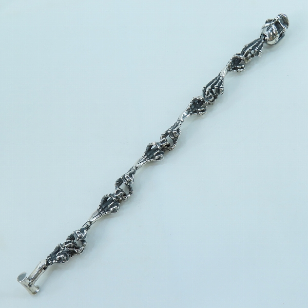 実際に弊社で買取させて頂いたNECROMANCE/ネクロマンス スカルリンクブレスレットの画像 7枚目