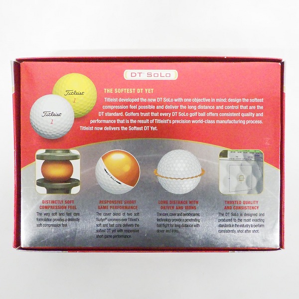 実際に弊社で買取させて頂いた【未使用】Titleist/タイトリスト DT SOLO ゴルフボール ホワイト 1ダースの画像 4枚目