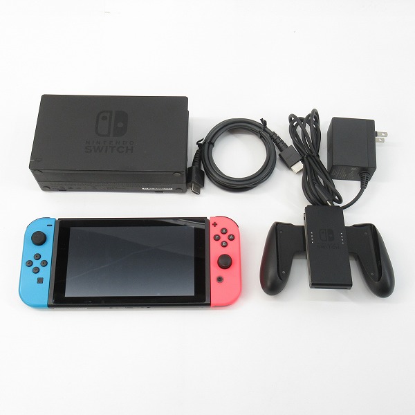 実際に弊社で買取させて頂いた任天堂 Nintendo Switch/ニンテンドー スイッチ 本体 ネオンレッド/ネオンブルー HAC-001/015/016/007【簡易動作確認済】