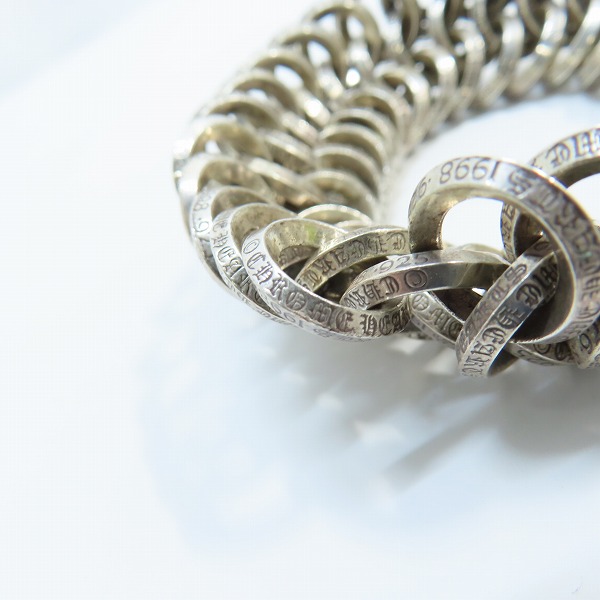 実際に弊社で買取させて頂いたCHROME HEARTS/クロムハーツ MESH ROW/ダブルメッシュロウ シルバー ブレスレットの画像 4枚目