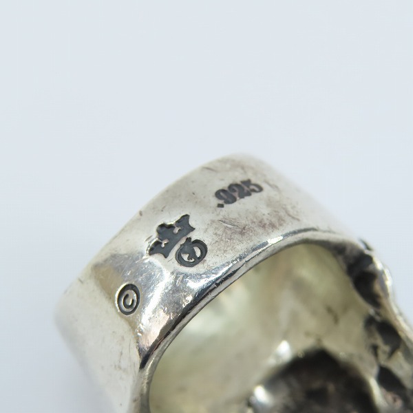 実際に弊社で買取させて頂いた【ギャラ付】Gabor/Gaboratory/ガボール ガボラトリー ラージ スカル リング w/ジョー 2マルテスクロススタンプ/20-20.5号の画像 6枚目