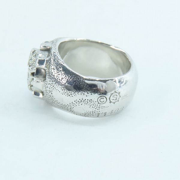 実際に弊社で買取させて頂いたSTARLINGEAR/スターリンギア ギアフェイスリング パヴェストーン フレイミングテクスチャー/14-15号の画像 2枚目