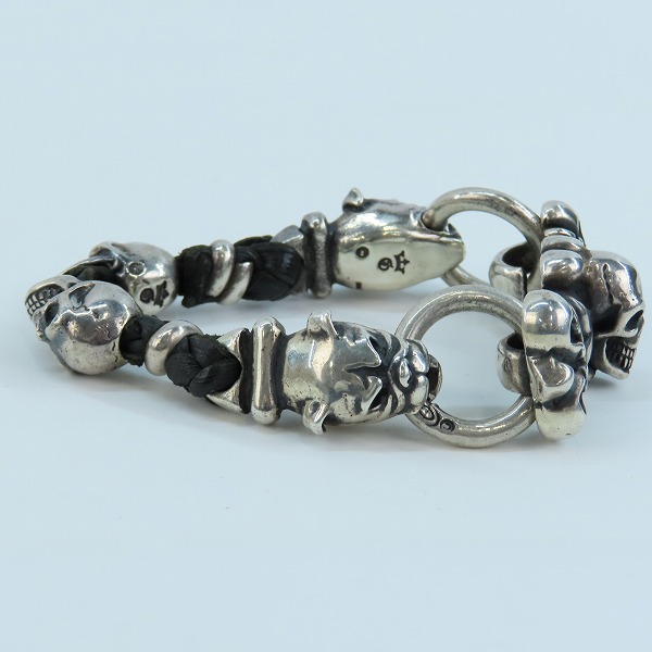 実際に弊社で買取させて頂いたGABORATORY/ガボラトリー/ガボール  スカルオン4ハート ブレスレットの画像 5枚目