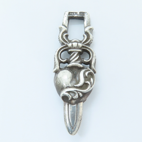 実際に弊社で買取させて頂いたCHROME HEARTS/クロムハーツ DAGGER HEART/ダガーハート ペンダントトップ の画像 2枚目