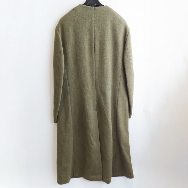 実際に弊社で買取させて頂いたGIORGIO ARMANI/ジョルジオアルマーニ ノーカラー ロングコート/50の画像 1枚目