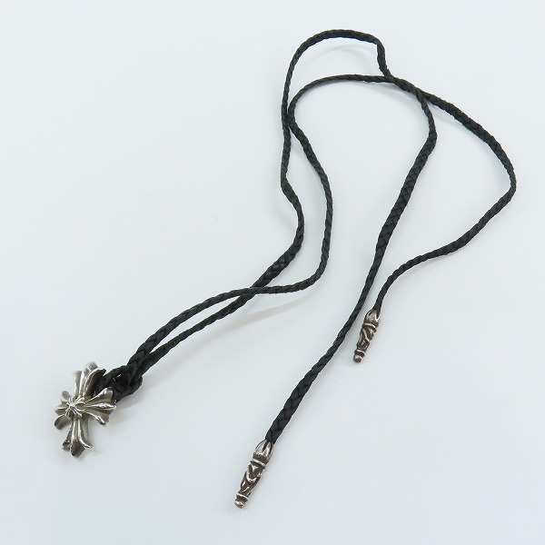 実際に弊社で買取させて頂いたCHROME HEARTS/クロムハーツ ダブルCHプラス クロス チャーム ネックレス w/レザーブレードの画像 9枚目
