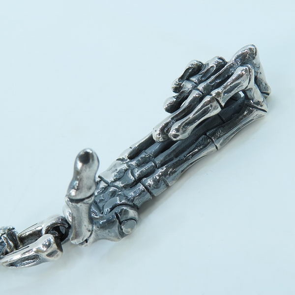 実際に弊社で買取させて頂いたNECROMANCE/ネクロマンス ボーンハンドwリングウォレットチェーン＋ウォレットリングwスカルの画像 3枚目