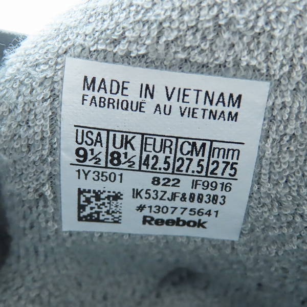 実際に弊社で買取させて頂いたReebok/リーボック INSTAPUMP FURY 95 インスタポンプフューリー95 IF9916 27.5の画像 5枚目