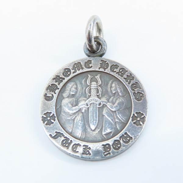 実際に弊社で買取させて頂いたCHROME HEARTS/クロムハーツ エンジェルメダルチャームV1 FUCK YOUの画像 1枚目