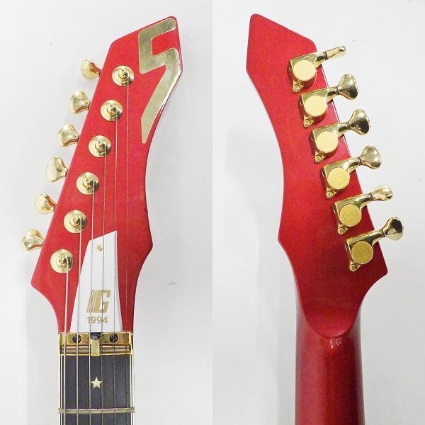 実際に弊社で買取させて頂いた★Guyatone/グヤトーン Sharp 5 CUSTOM LG-2100M MK III 1994 ビザール エレキギター ハードケース付の画像 3枚目