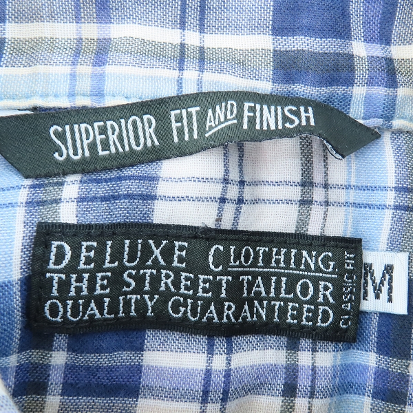 実際に弊社で買取させて頂いたDELUXE/デラックス チェック柄 七分袖 シャツ Mの画像 2枚目